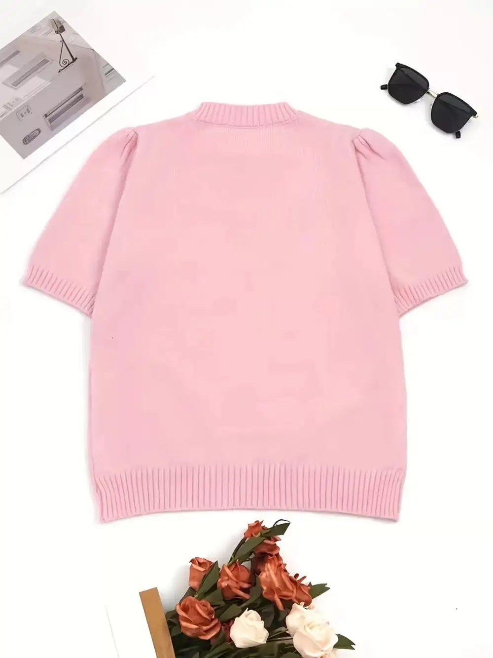 Round Neck Half Sleeve Sweater