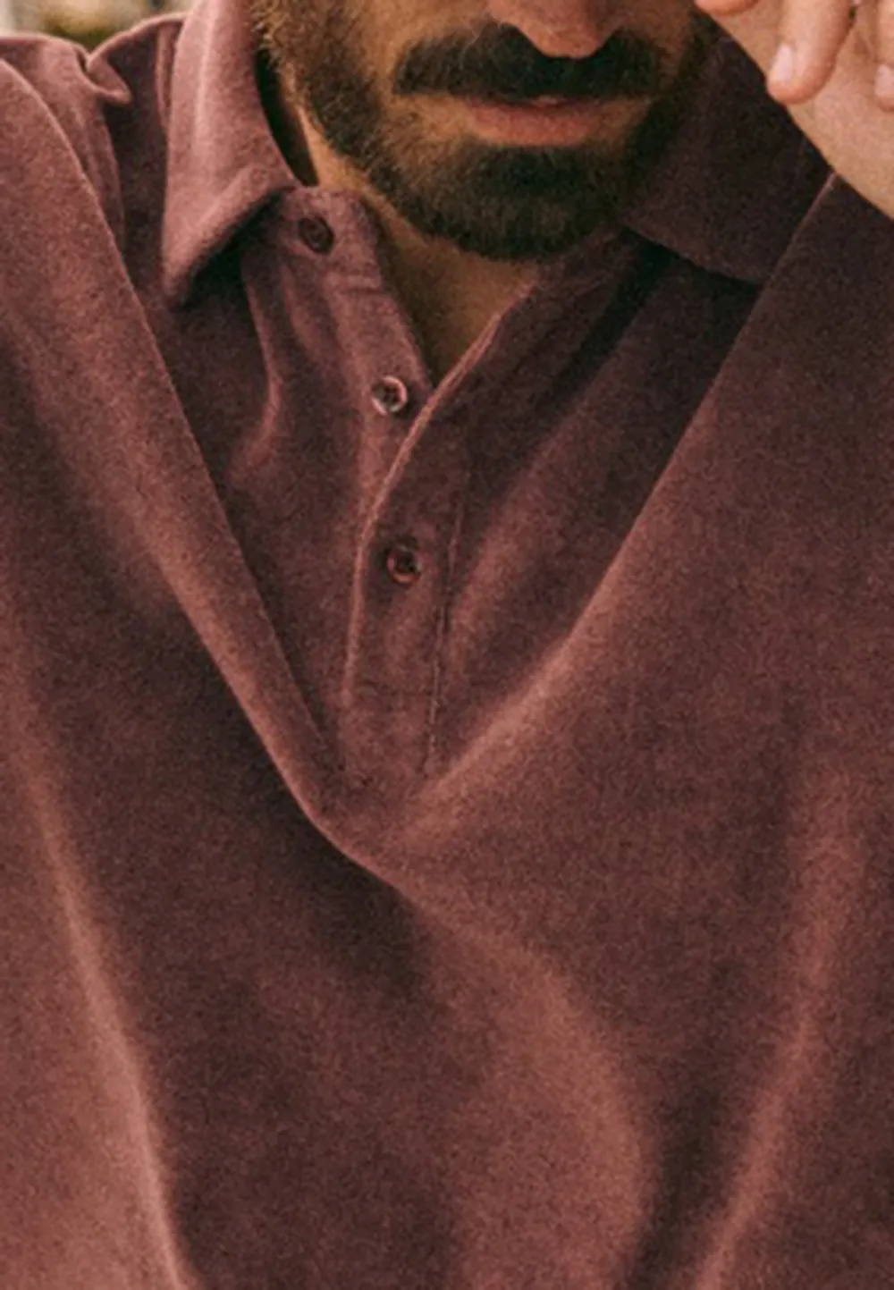 Light Blue Pearl Button Placket Polo Shirt