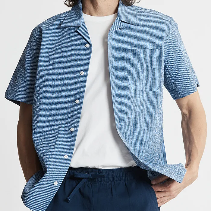 Seersucker Short Sleeve Camp Shirt