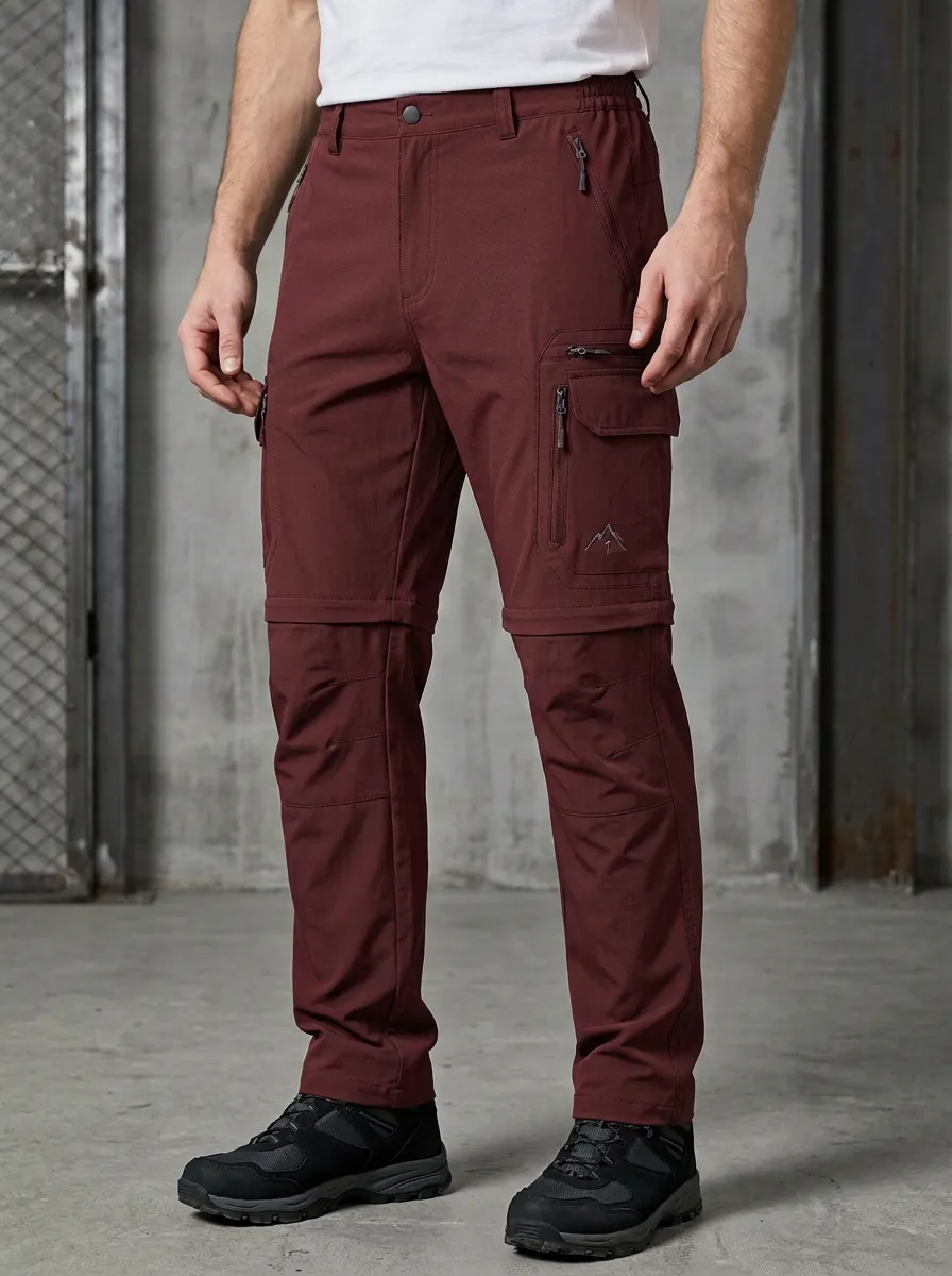 Men's Trek Adventure Mountain Graphic Waterproof Zip Tactical Cargo Pants