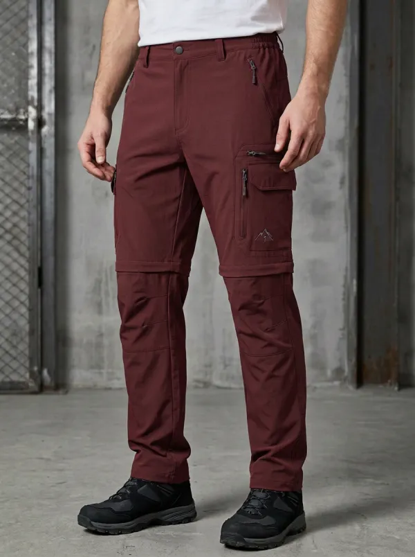Men's Trek Adventure Mountain Graphic Waterproof Zip Tactical Cargo Pants