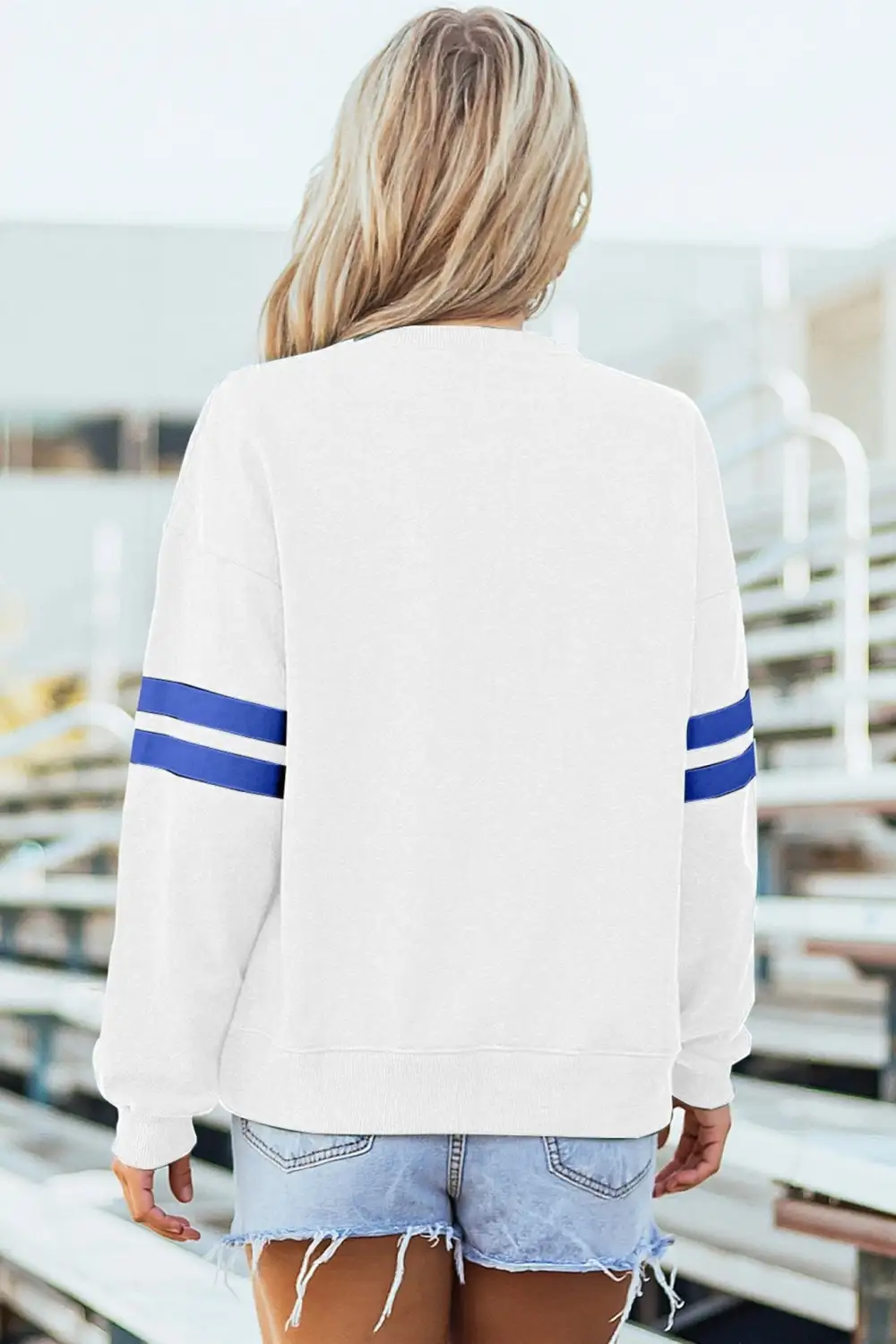 Active Striped Graphic Sweatshirt