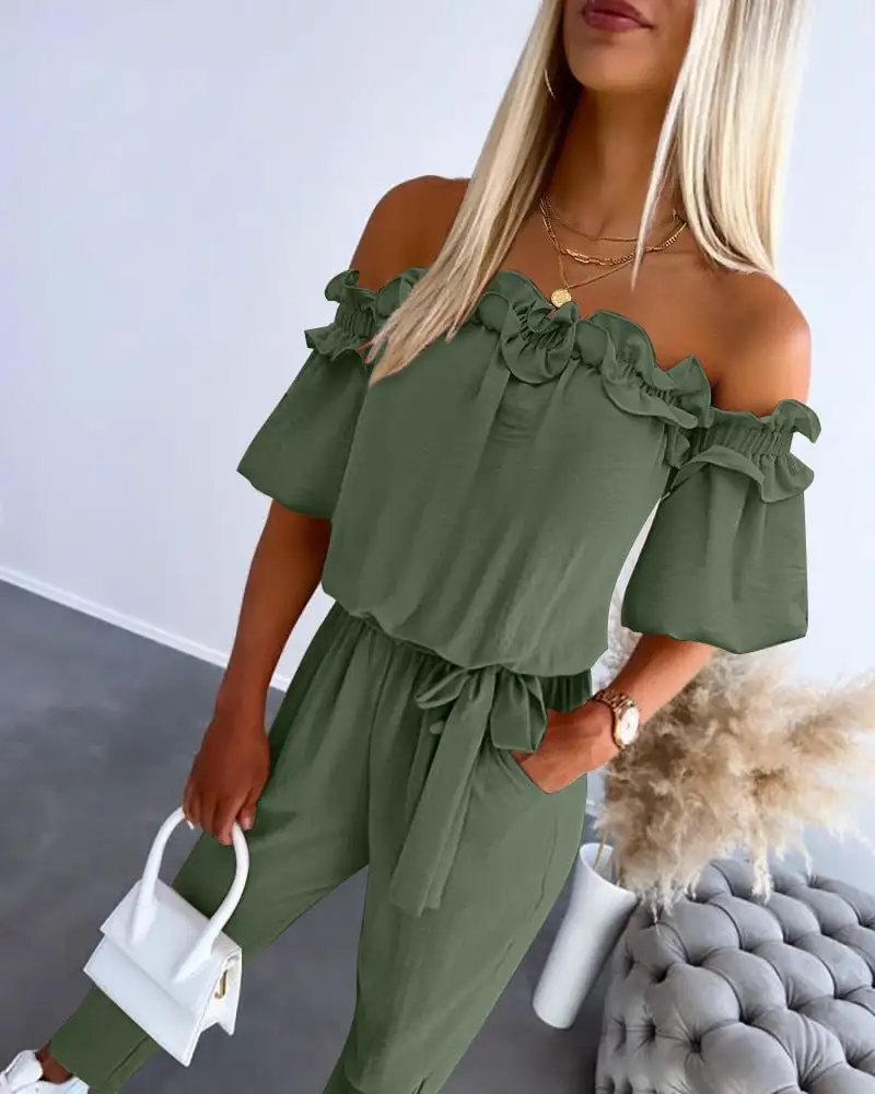 Romantic Off-Shoulder Elegant Jumpsuit