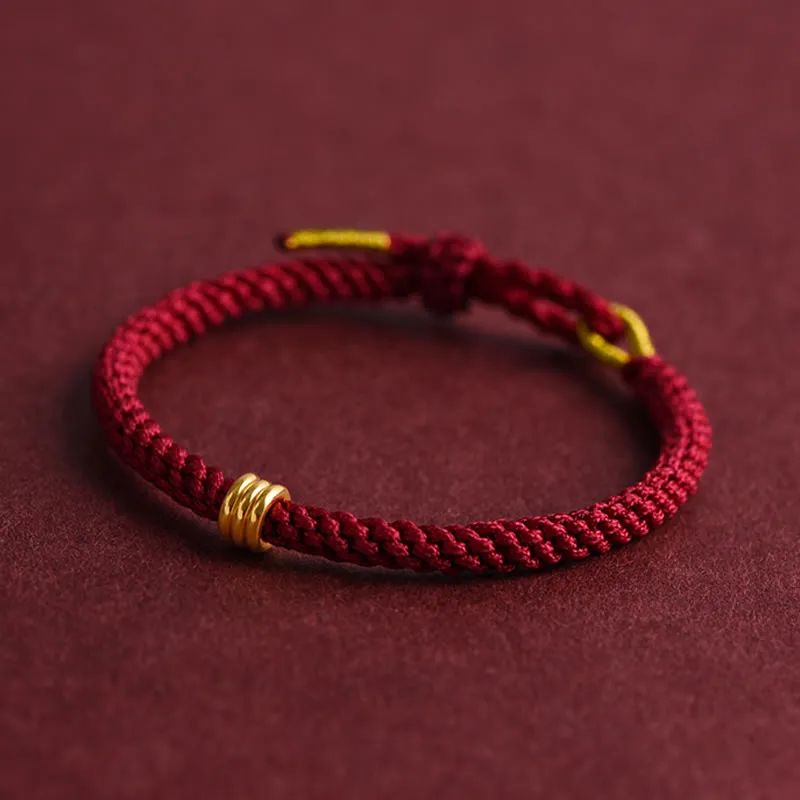Triple Ring Design Handmade Connection Braided Rope Bracelet