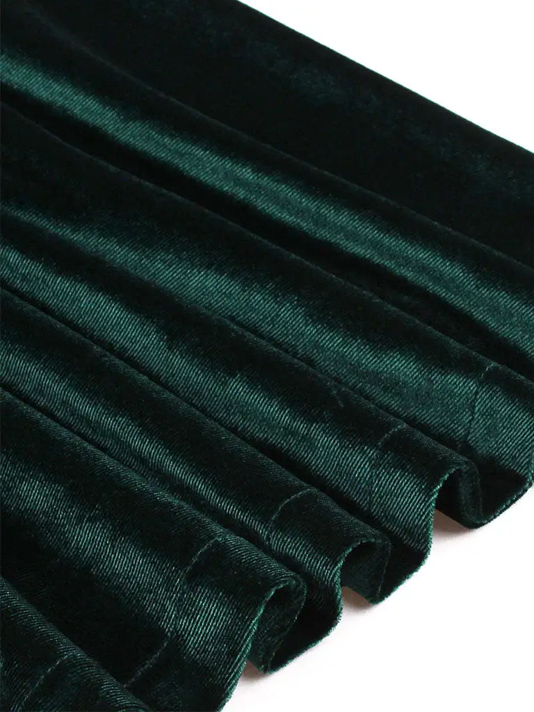 Velvet V Neck Swing Swing Dress