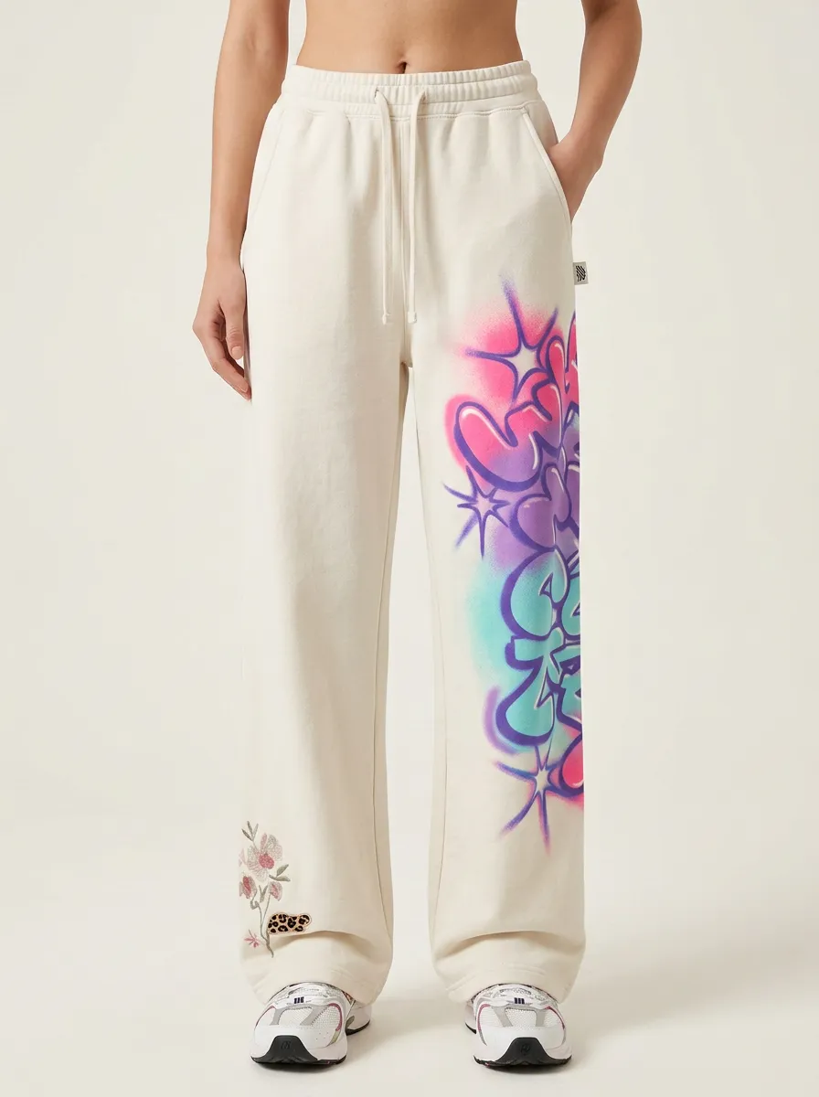 Women's Streetwear Graffiti Star Printed Sweatpants