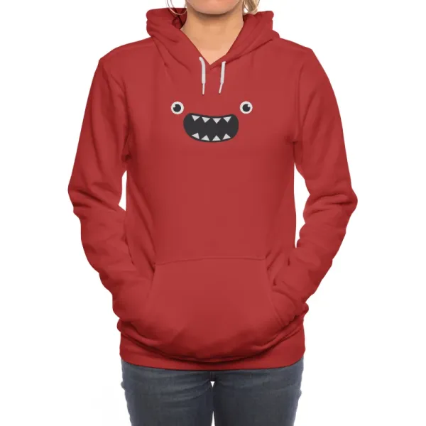 Cute Monster Face Hoodie, Playful Casual Pick