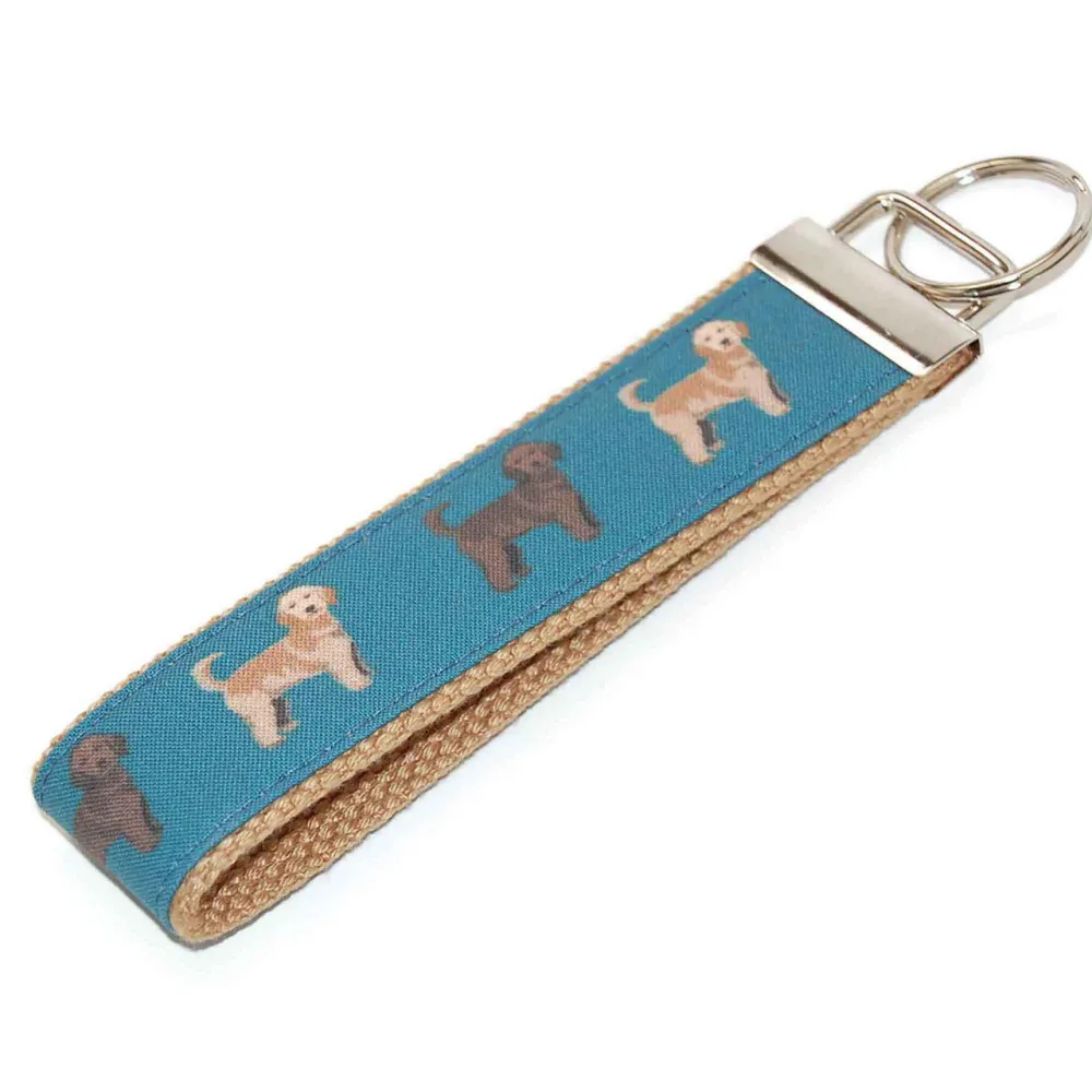 Golden Doodle Dog Scenic Keychain