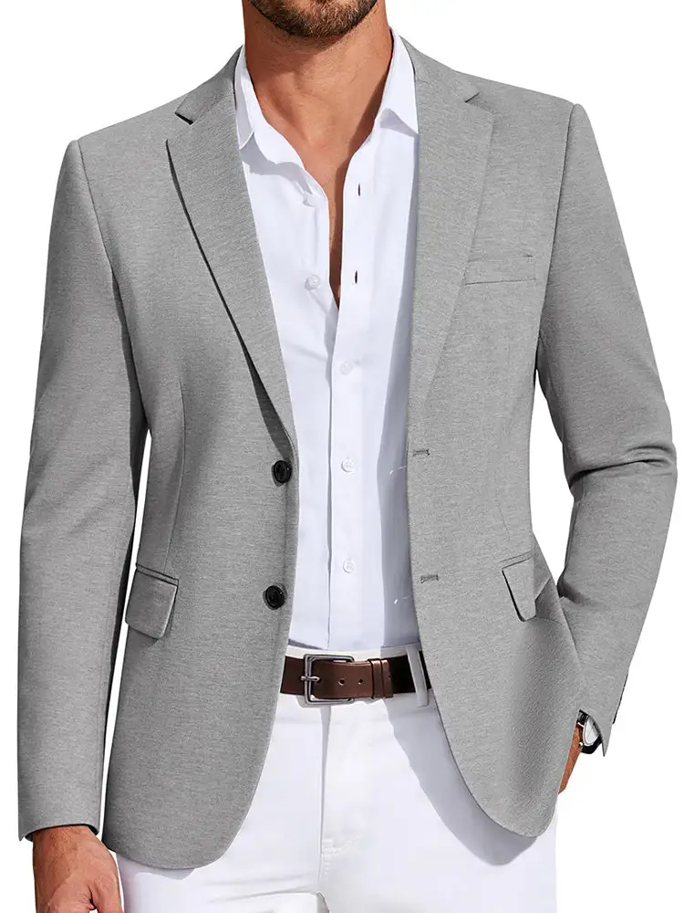 Business Casual Two Buttons Suit Jacket Blazer