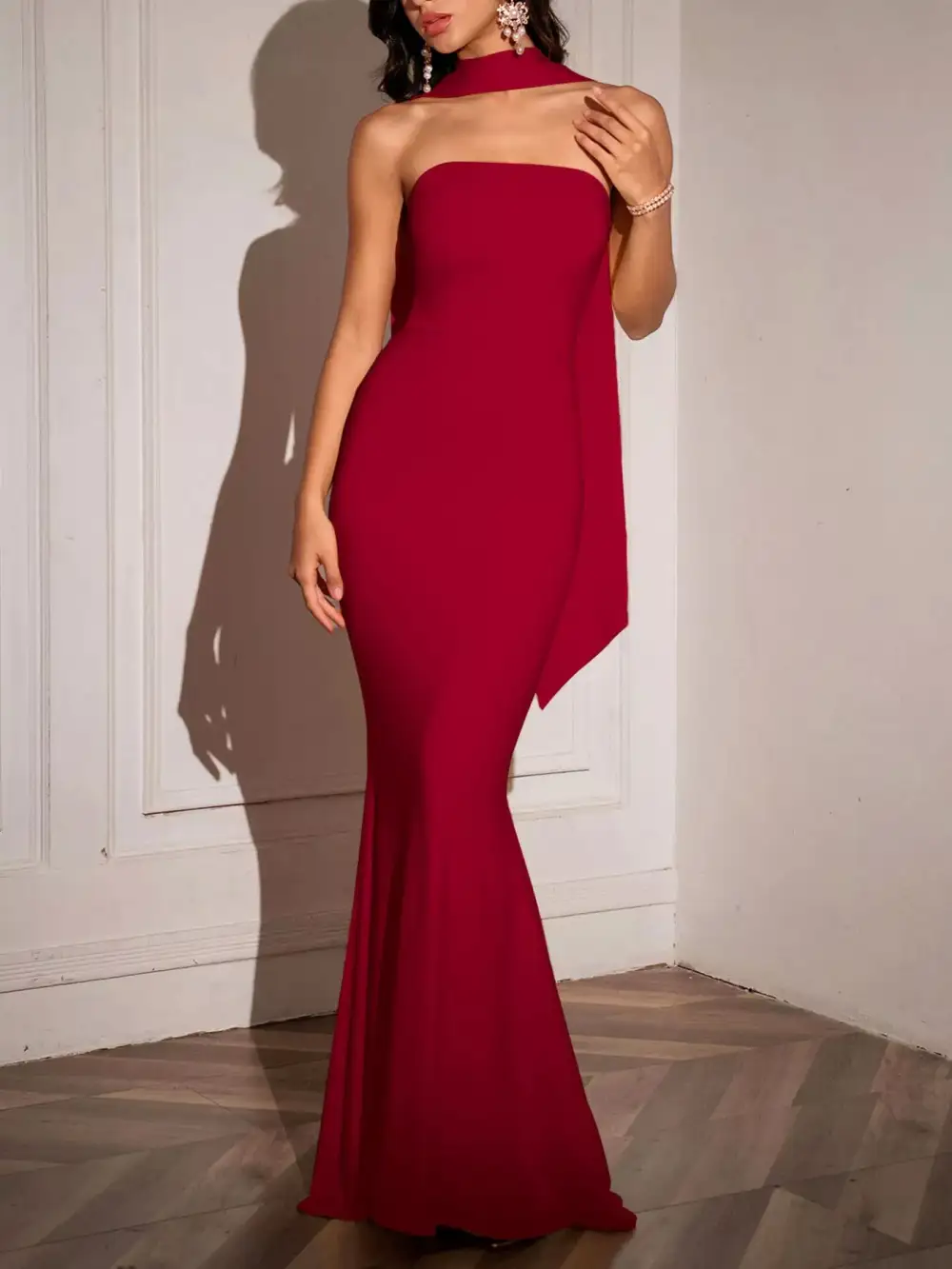 Drape Tube Maxi Dress