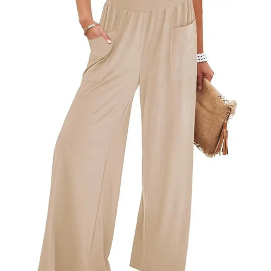 High Waisted Wide Leg Pants with Pockets