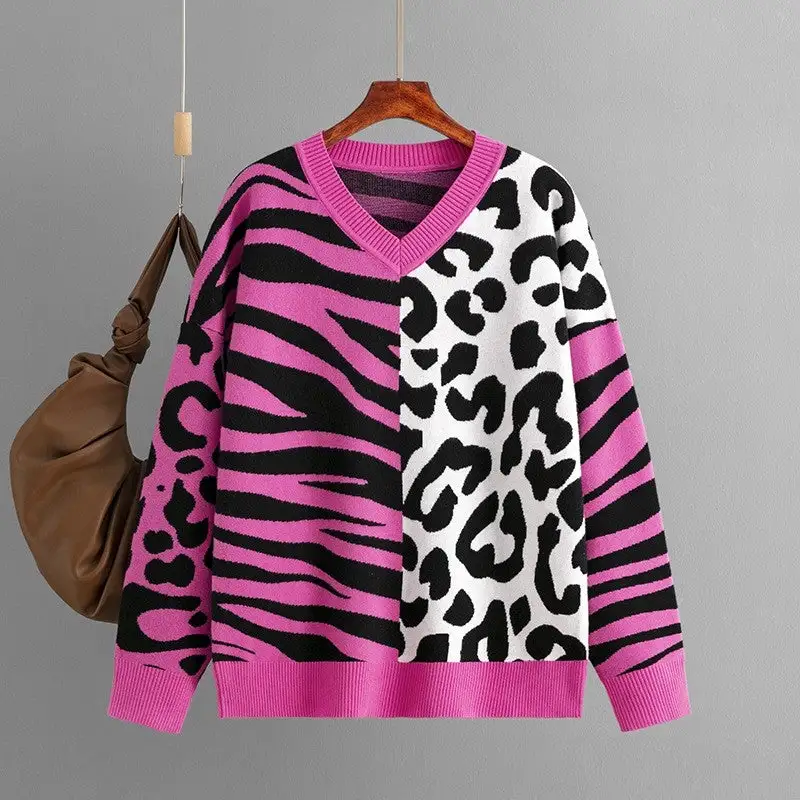 Women's Zebra-Print Sweater