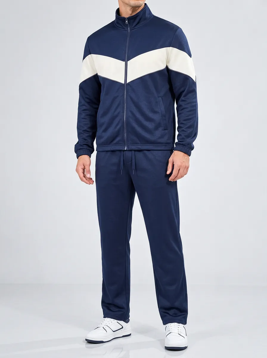 Men's Recreation Ready Chevron Print Detail Sportswear Set