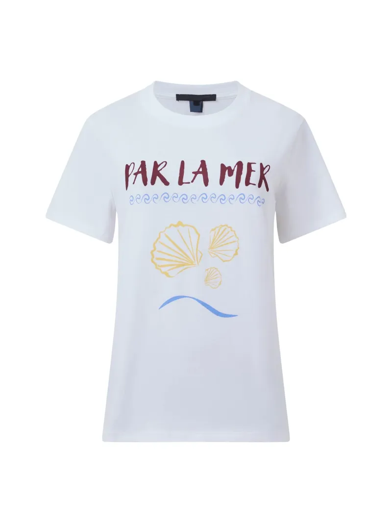 Soft Coastal Print Cotton T-Shirt
