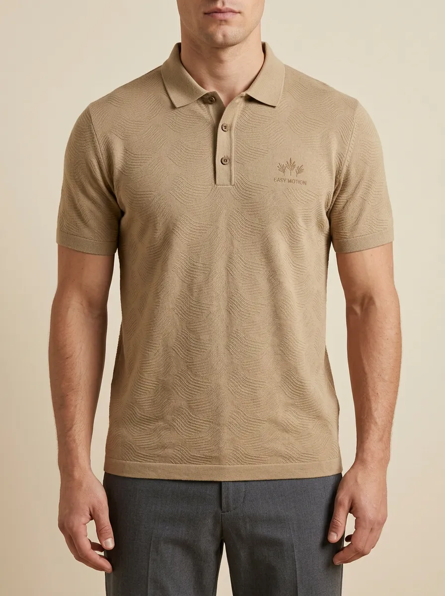 Textured Classic Men's Polo Shirt