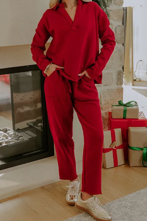 Sweatshirt In Crimson