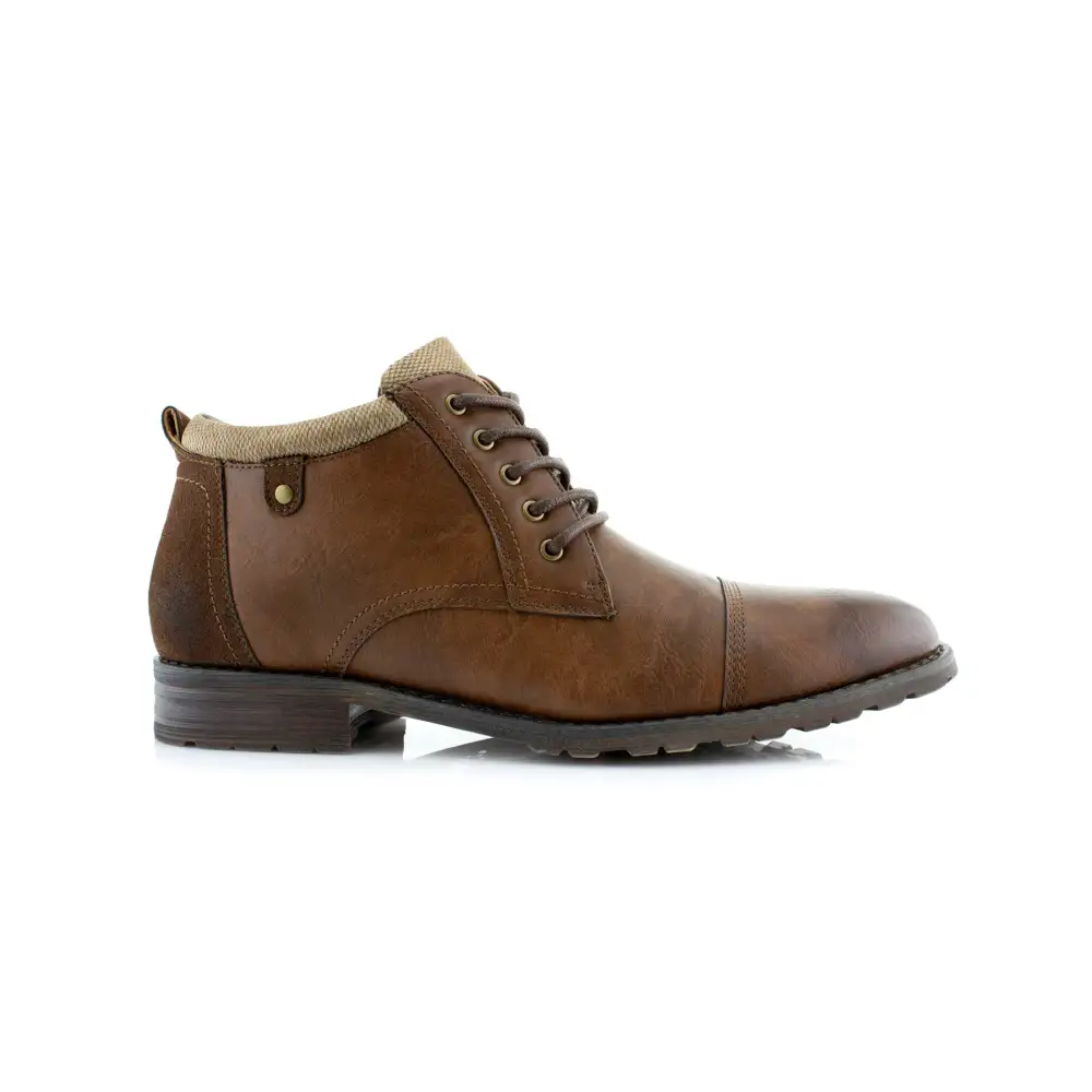 Refined Faux-Suede Suede Faux-Leather Chukka Boots