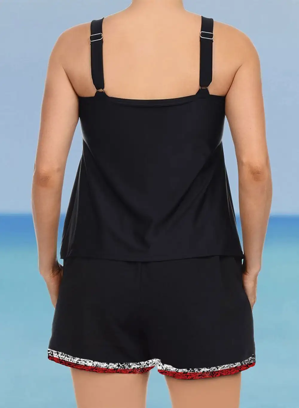 Swimwear American Flag Casual Patriotic Tankini Set