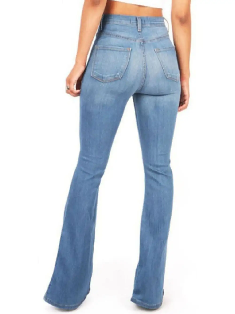 High-Waisted Bootcut Jeans