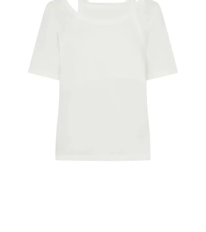 White Layered Tee