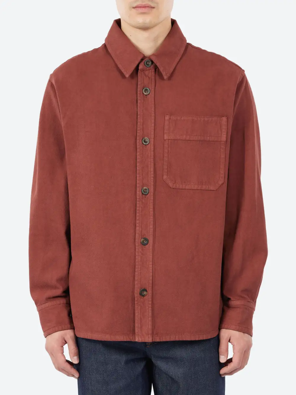Men's Loose Fit Button Front Overshirt