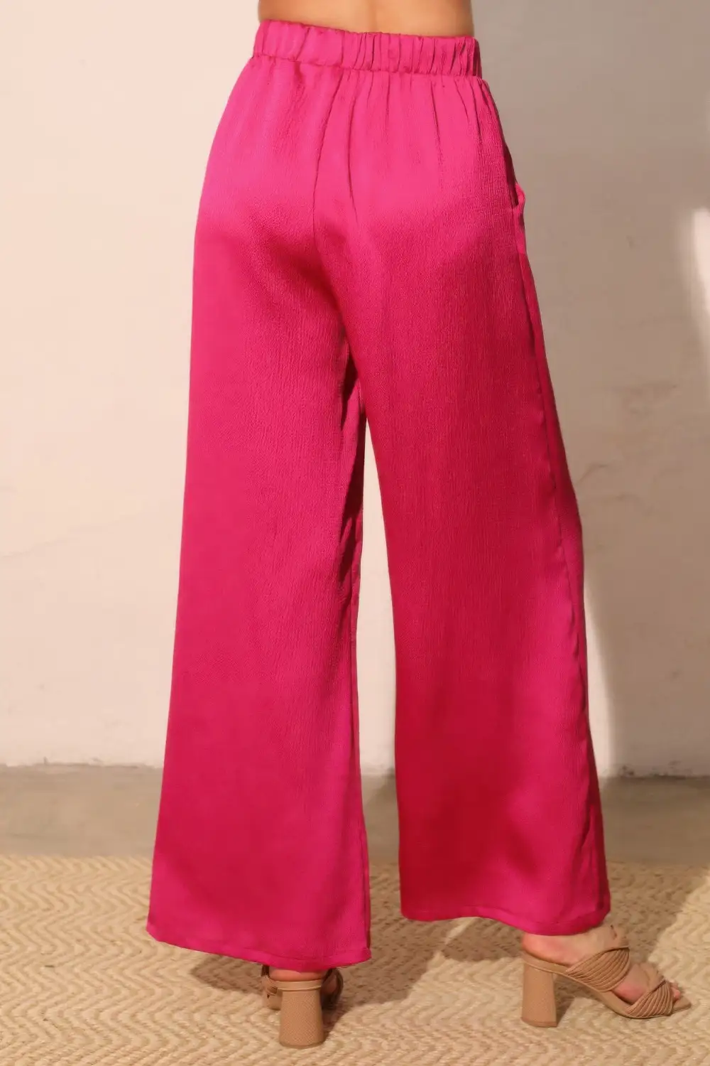 Hammered Satin Pocket Pants