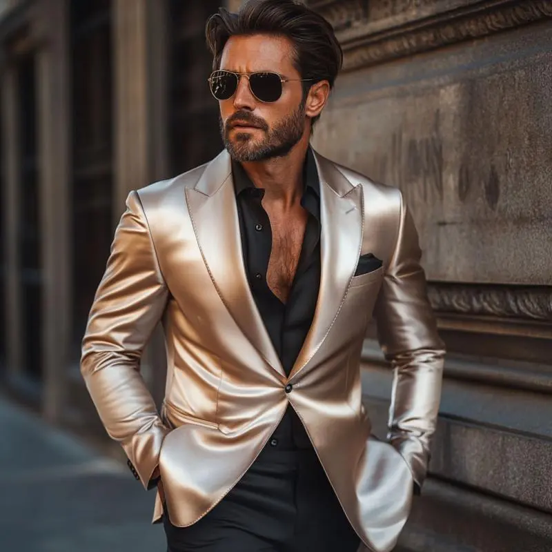 Easy Tailored Satin Blazer