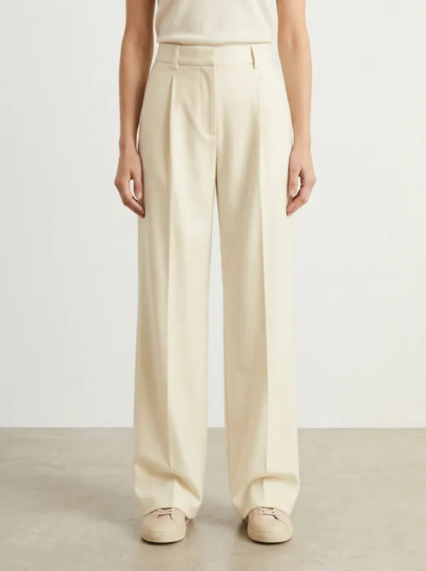 Everyday Finish Pleated Wide-Leg Trousers