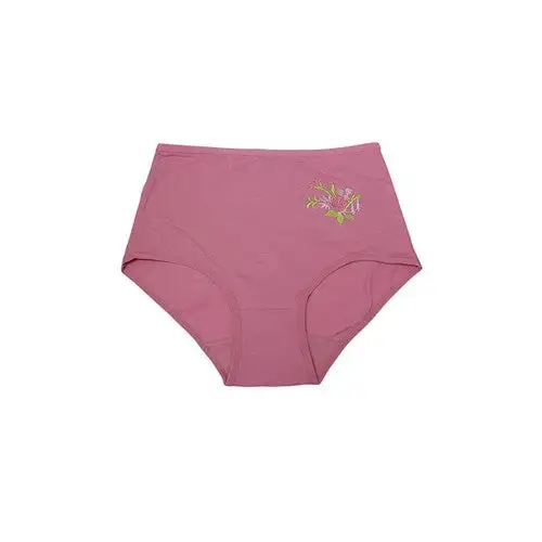 Flower Embroidery Cotton Panty
