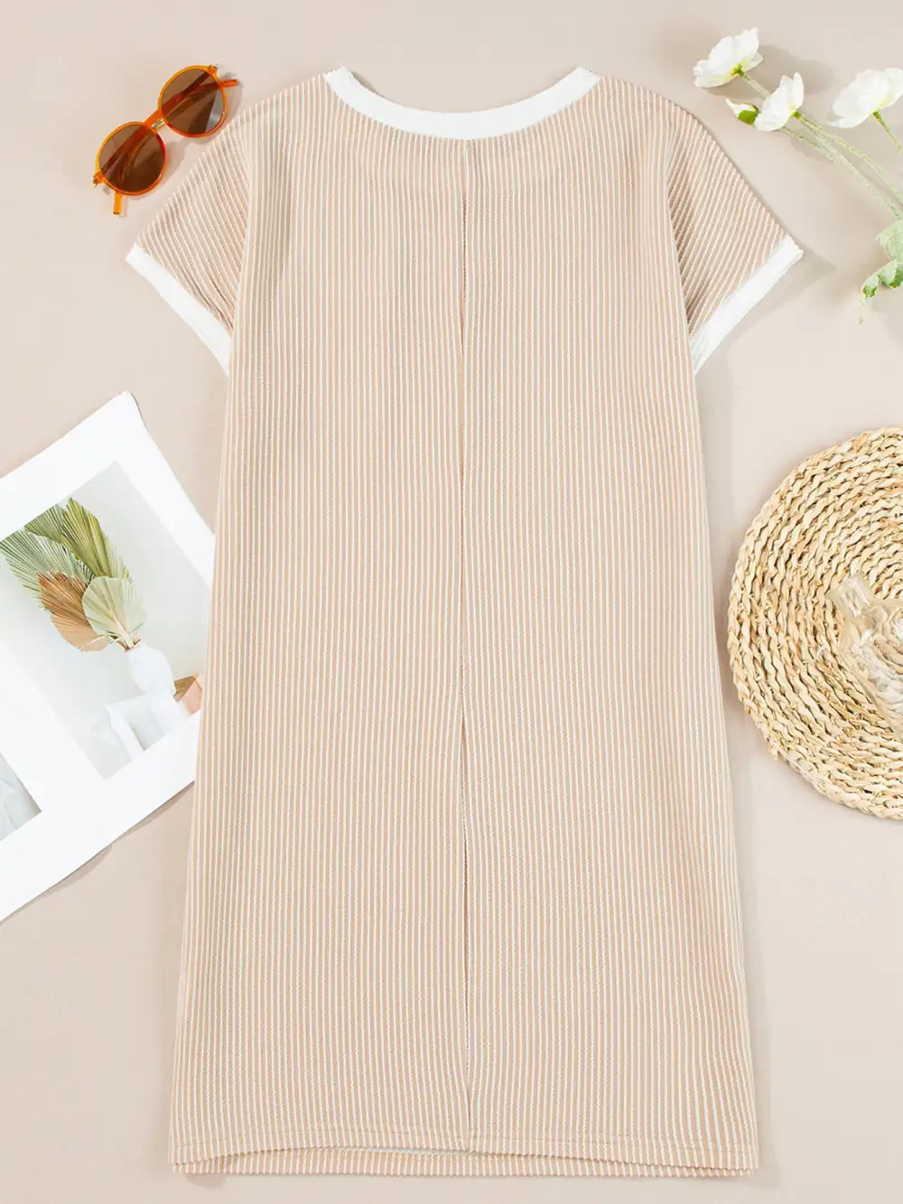 Patchwork Ribbed Dress Casual