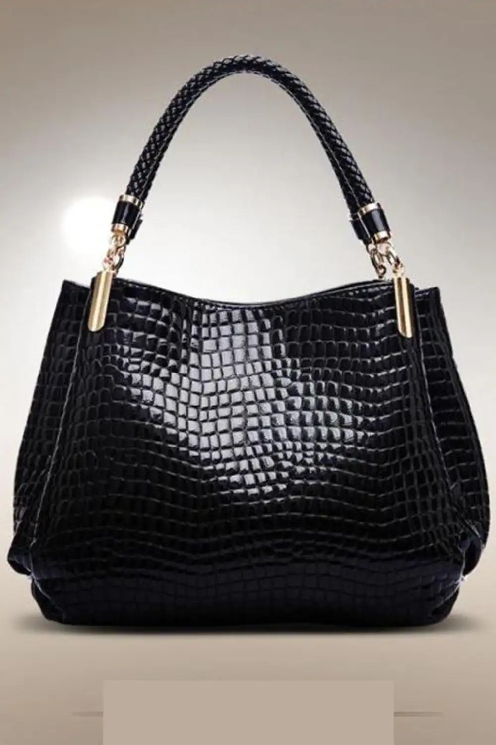 European and American Fashion Women's Motorcycle Bag Crocodile Pattern 2025 Trend