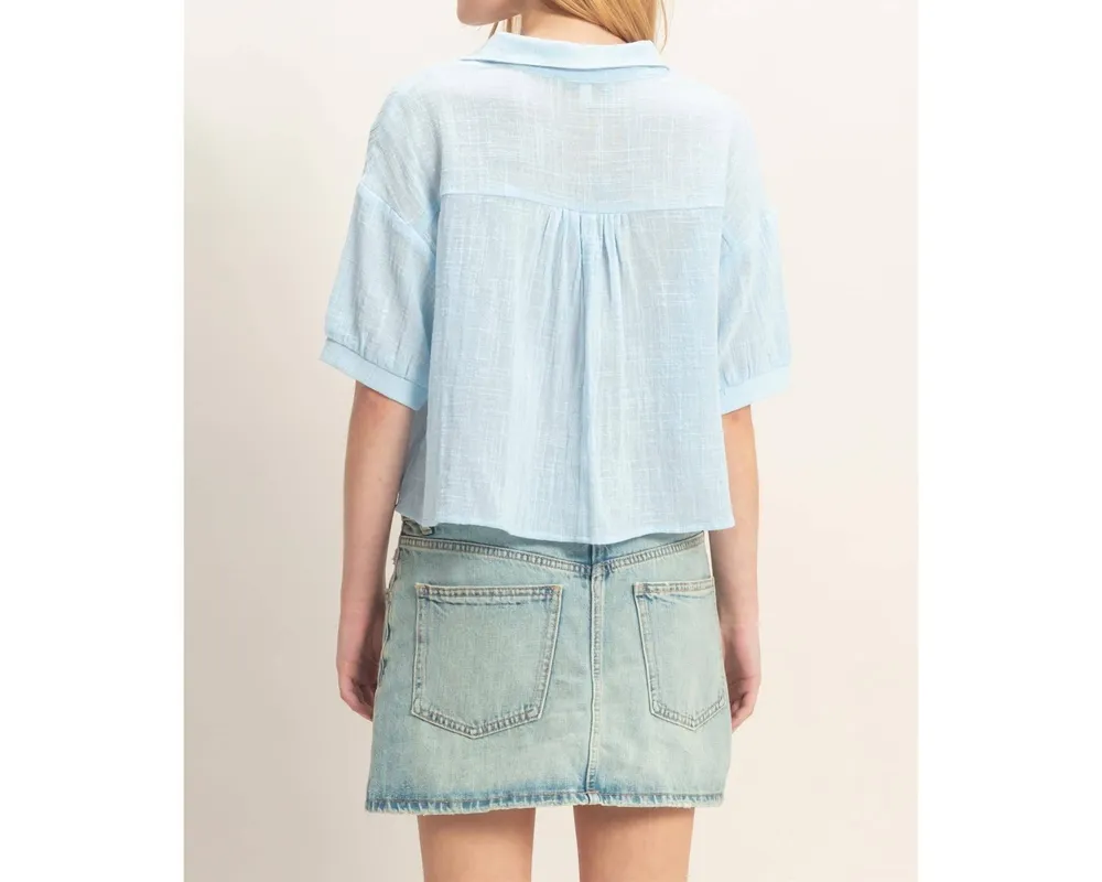 Textured Button-Up Shirt