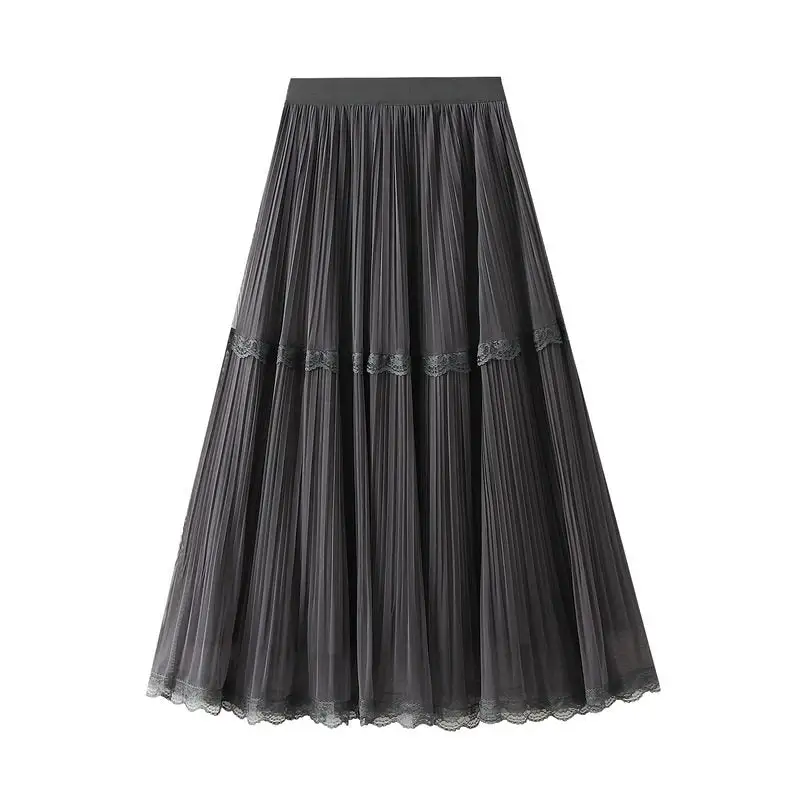 Minimal Lace Trimmed Skirt