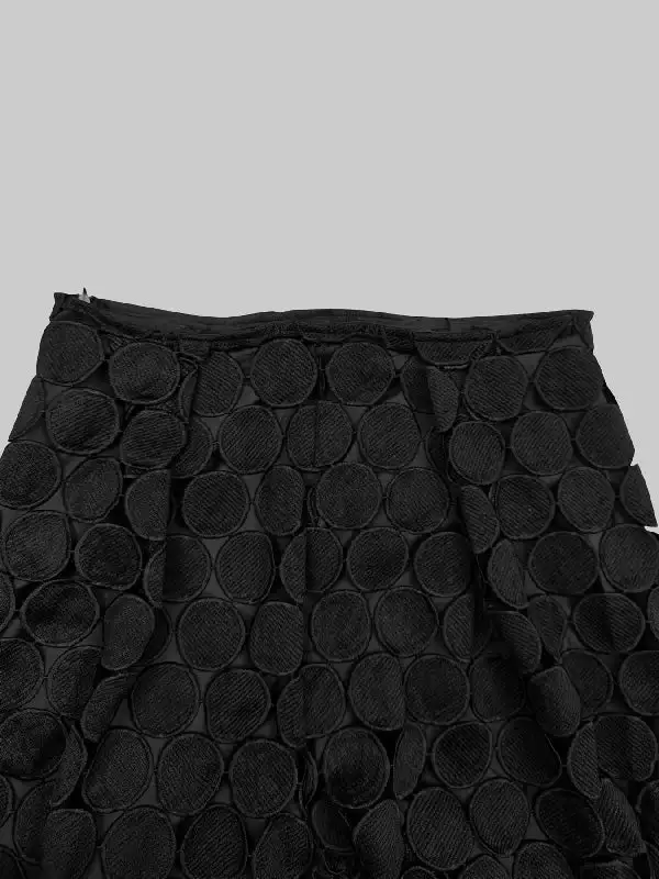 High Waisted Wide Leg Hollow Polka Dot Pants Trousers