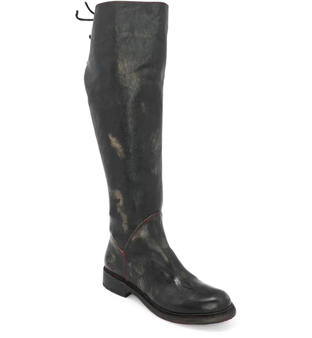 Side-Zip Lace-Up Wide-Calf Tall Boots