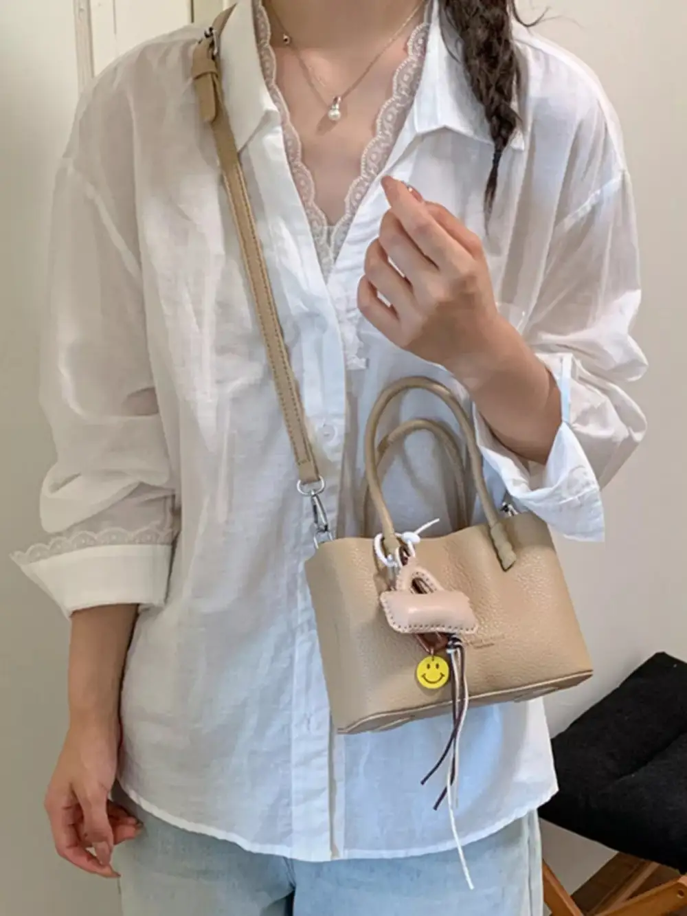 Women's Relaxed Faux Leather Crossbody Bag