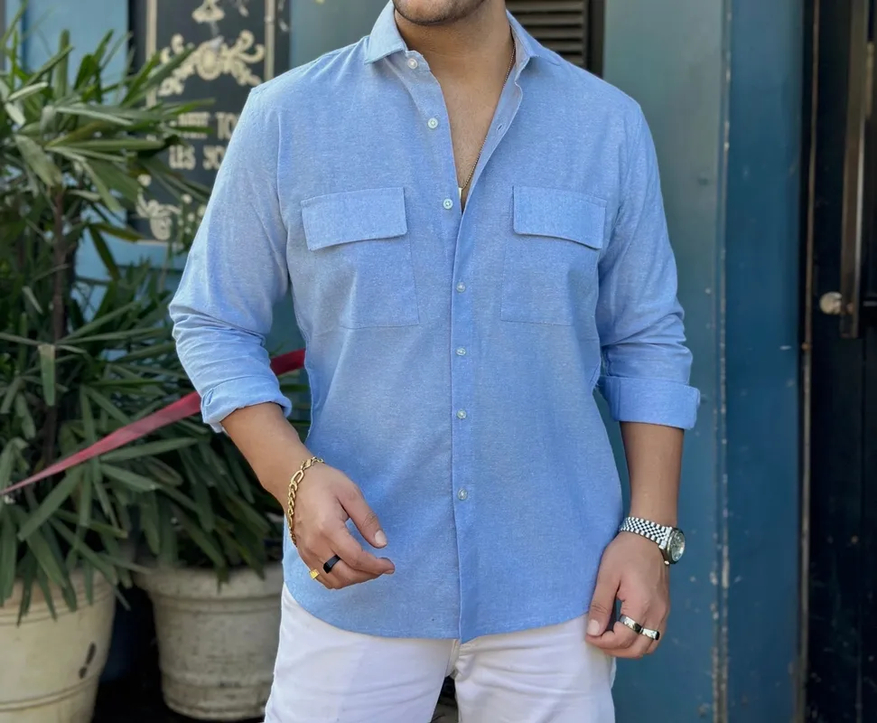 Blue Denim Pocket Shirt