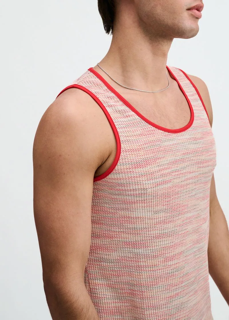 Streamlined Textured Knit Tank Top