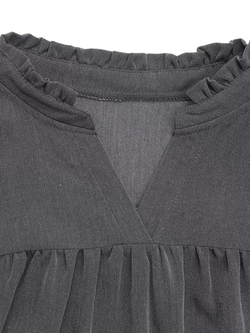 Smooth Finish Ruffle Long Sleeve Dress