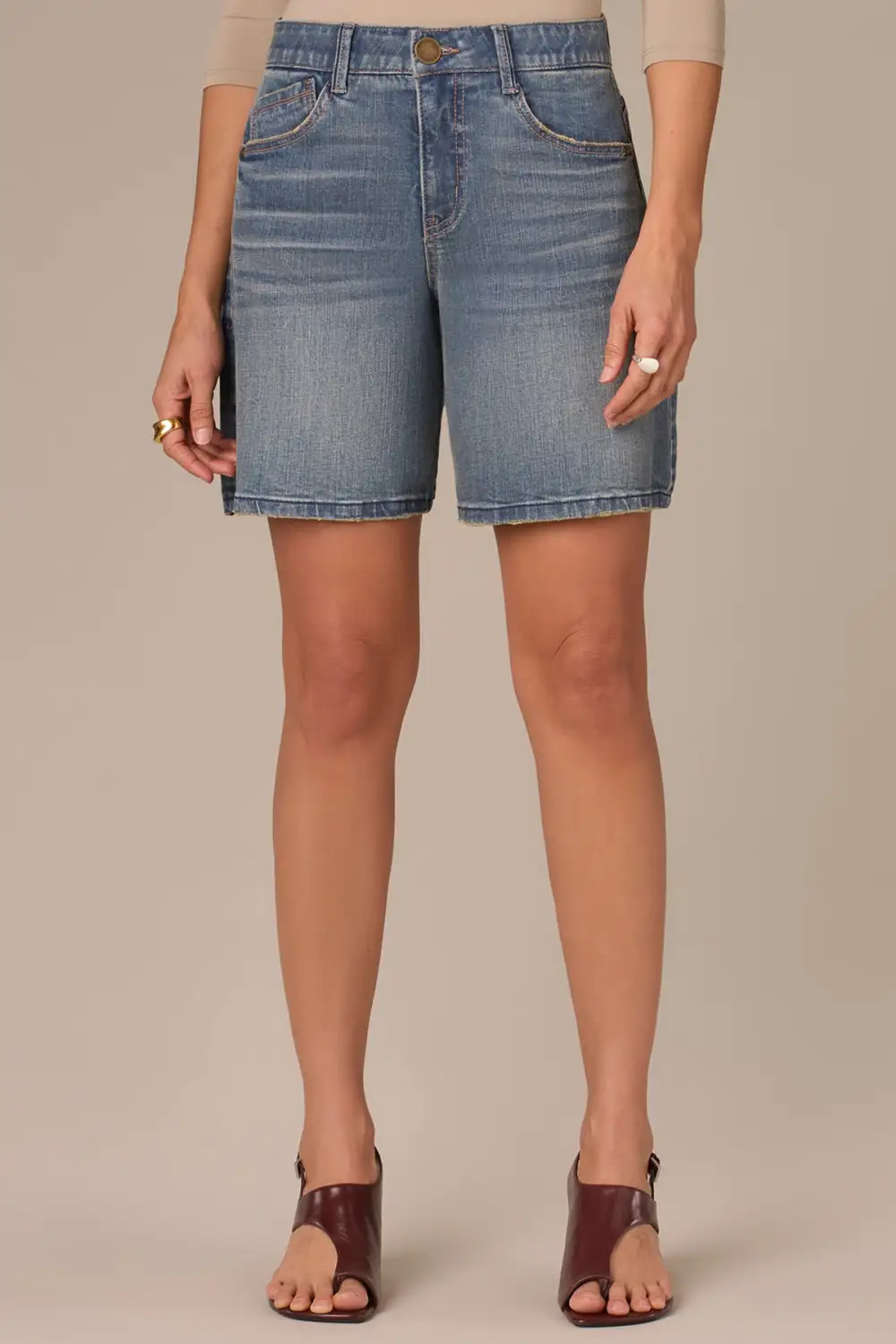 High Rise Artisanal Relaxed Shorts