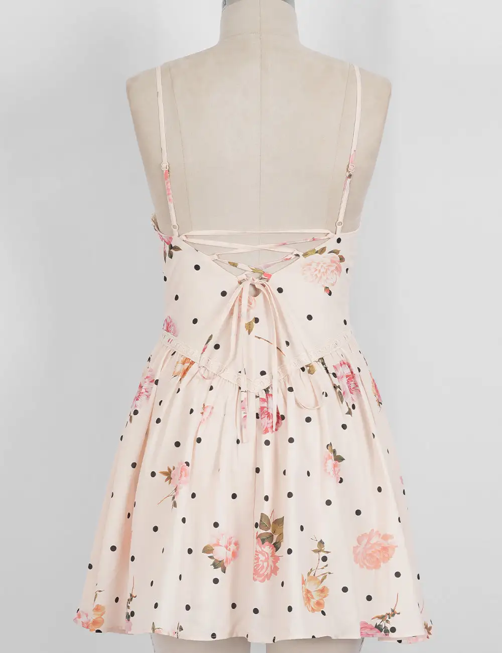 Polka Dot Square Neck Cami Mini Dress