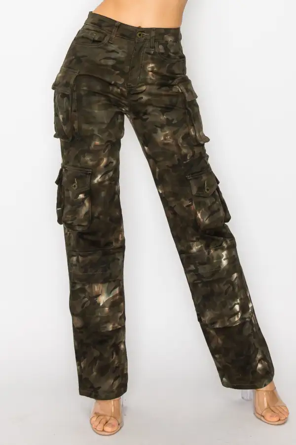 Mid-Rise Utility Cargo Pants