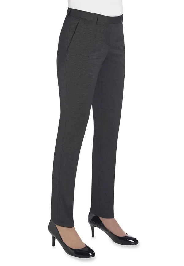 Women's Slim Fit Slim Leg Flat Front Suit Trousers