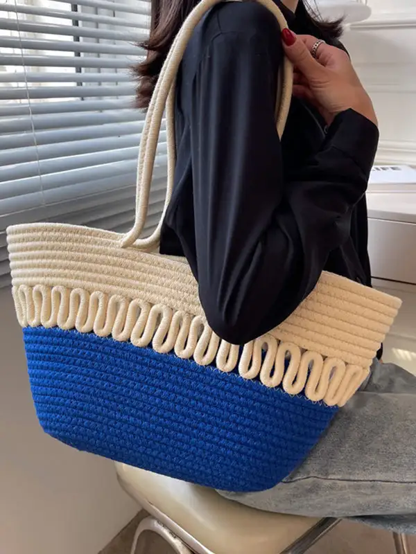 Cutout Woven Everyday Shoulder Bag