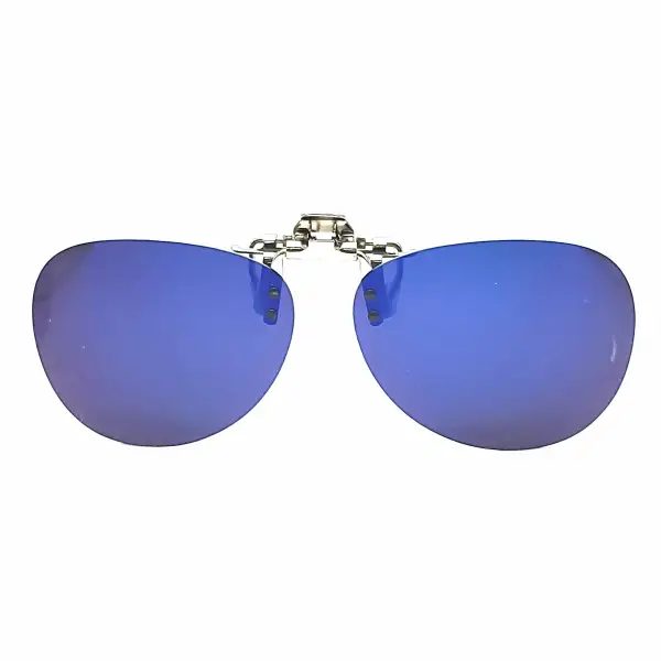 60mm Aviator Polarized Flip-Up Clip-On Sunglasses