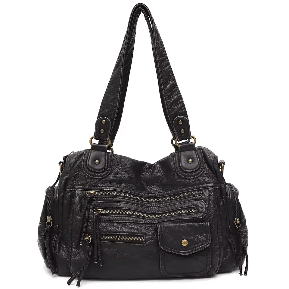 Clean Leather Vintage Shoulder Bag