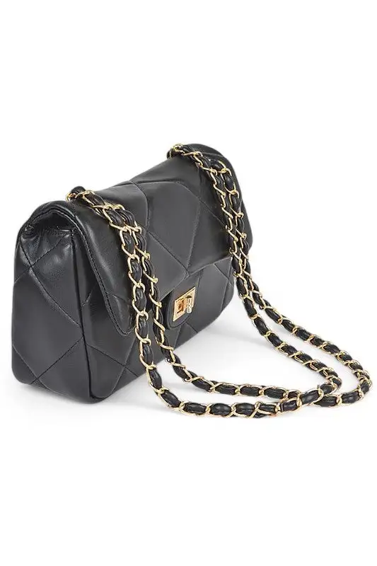 Quilted Twist Shoulder Bag