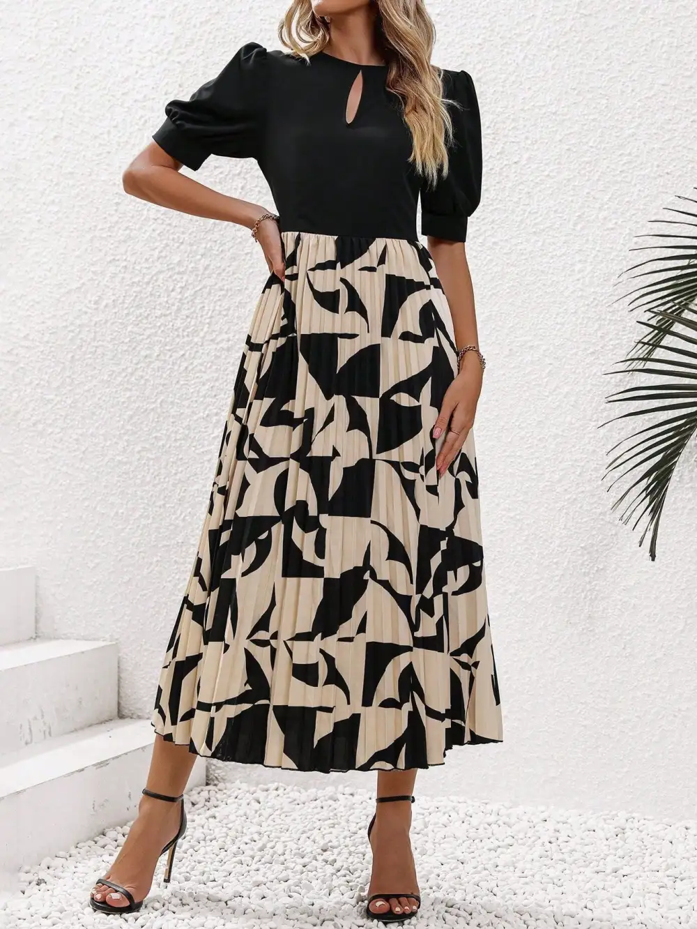 Patricia Elegant Pleated Midi Dress