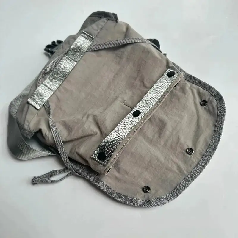 Minimalist Grey Nylon Everyday Crossbody Bag
