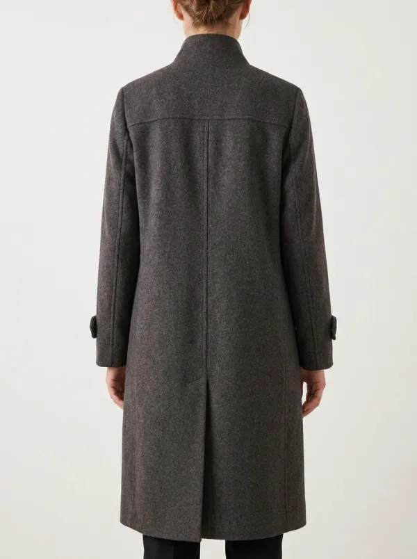 Minimal Double-Breasted Wool Coat